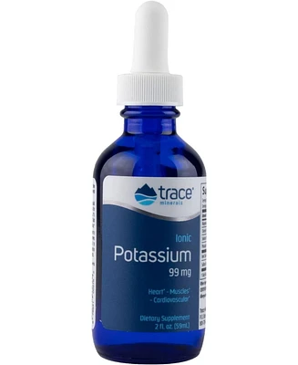 Trace Minerals Liquid Ionic Potassium Dietary Supplement | 99 mg Potassium Powered by Concentrace Electrolytes | Supports Hydration, Energy