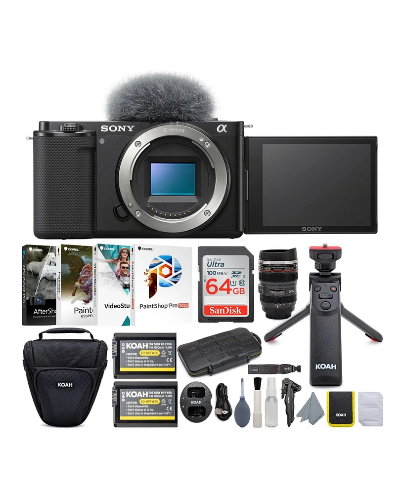 Sony Alpha Zv-E10 Aps-c Vlog Camera Body (Black) Content Creator's Bundle