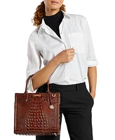 Brahmin Caroline Melbourne Embossed Leather Satchel