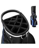 Vebreda Golf Cart Bag with 14 Way Top Dividers-Blue