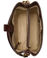 Brahmin Celina Vanderbilt Small Leather Bucket Bag