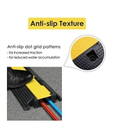 1 Channel Cable Protector Ramp Wire Cover Guard Pvc Traffic Speed Bump 2 Packs
