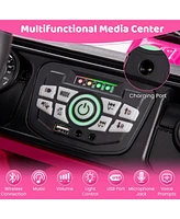 Vebreda 12V Electric Kids Ride on Truck with Remote Control and Music-Pink