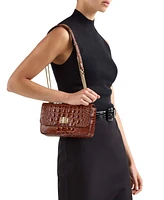 Brahmin Rosa Melbourne Embossed Leather Crossbody Bag