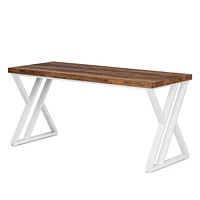 Tribesigns Writing Computer Desk, 55 inch Heavy Duty Study Desk with Z-Shaped Metal Leg, Modern Simple Home Office