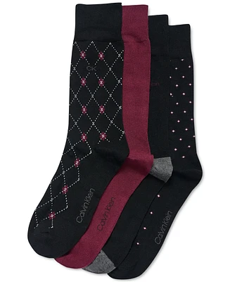 Calvin Klein Men's Holiday 4-Pk. Dress Crew Socks