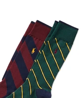 Polo Ralph Lauren Men's 2-Pk. Diagonal Stripes Slack Socks