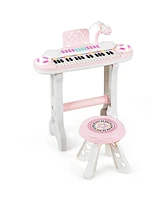 Sugift 37-key Kids Electronic Piano Keyboard Playset