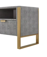 Nicole Miller Landan Faux Shagreen Tv Stand