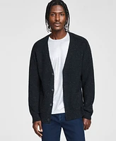 Tinsel Men's Ribbed Flecked Button-Front Cardigan Sweater