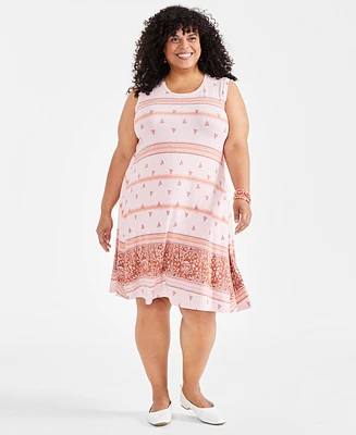 Style & Co Plus Sleeveless Printed Tank Dress, Created for Macy's