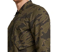 G-Star Raw Men's Straight-Fit Camouflage Shirt Jacket