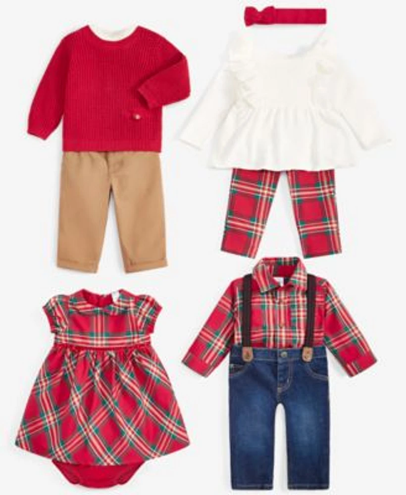 Carters Baby Holiday Plaid Outfit Sets