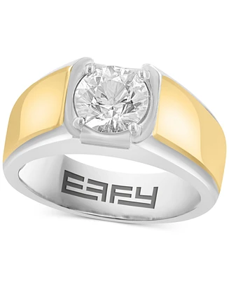 Effy Men's Zircon Band (2-3/4 ct. t.w.) in Sterling Silver & Gold-Plate