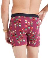 Saxx Men's Ultra Super Soft Relaxed-Fit Moisture-Wicking Holiday Printed Boxer Briefs