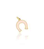 The Lovery Pink Pearl Horseshoe Charm 14K Gold millimeters