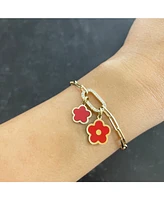 The Lovery Coral Cherry Blossom Charm 14K Gold