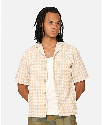 Xxiii Men's Jacquard Weave Button Up Shirt