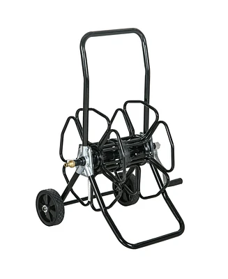 Outsunny Garden Hose Cart with Wheels Hold Up to 98' of 5/8" Hose,