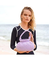 Brunna.co Purple Naga Macrame Bucket Bag