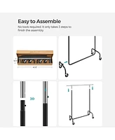 Slickblue Heavy-Duty Clothes Rack with Extendable Hanging Rod; Robust and Adjustable Garment Storage