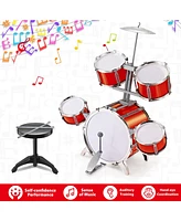 Contixo Rock 'n' Roll Drum Set for Kids - 5-Piece Musical Fun Kit for Little Rockstars (Ages 3-7)