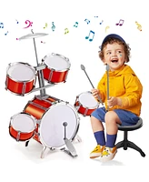 Contixo Rock 'n' Roll Drum Set for Kids - 5-Piece Musical Fun Kit for Little Rockstars (Ages 3-7)