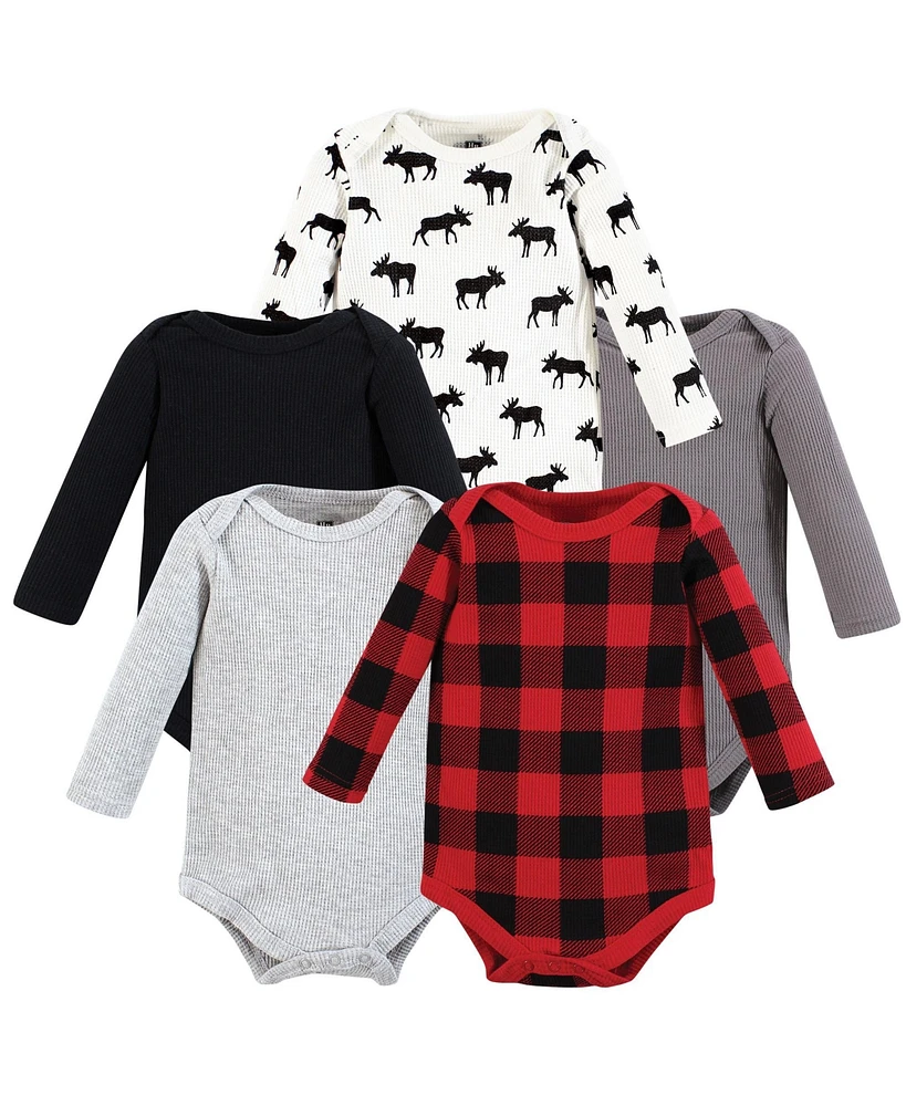 Hudson Baby Baby Boys Thermal Long Sleeve Bodysuits