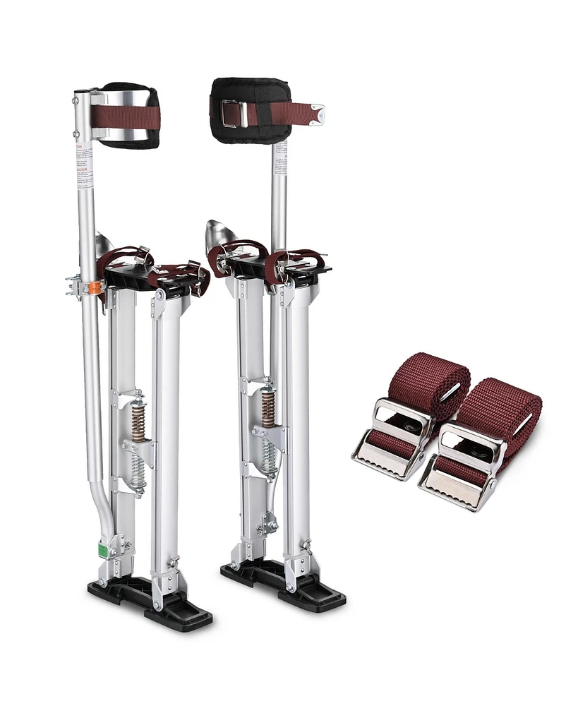 Yescom Drywall Stilts w/ 1 Pair Leg Band Straps Replacement 24"-40" Aluminum Tool Paint