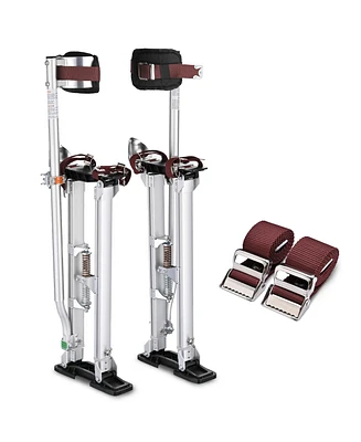 Yescom Drywall Stilts w/ 1 Pair Leg Band Straps Replacement 24"-40" Aluminum Tool Paint