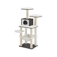 Slickblue 54.3" Tall Cat Tree with Scratching Posts Misty Gray