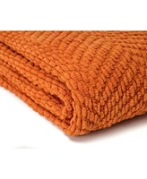 Chanasya Premium Textured Knit Throw Blanket with Tassels - Soft, Cozy for Couch, Bed