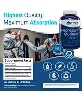 Trace Minerals Magnesium Glycinate Capsules | 120 mg Supports Normal Sleep, Calm Mood, and Maintains Normal Muscle, Liver, Bone & Nerve Function | 90