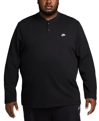 Nike Club Men's Relaxed Fit Long Sleeve Henley