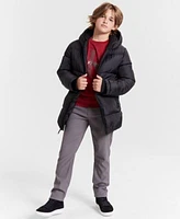 Calvin Klein Big Boys Long Puffer Jacket T Shirt Slim Fit Pants