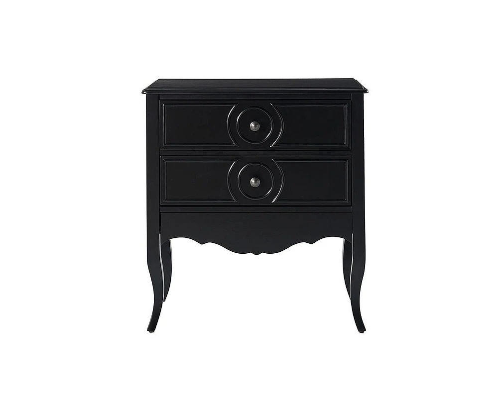 Hulala Home Classic Sidney 3-Drawer Nightstand with Built-In Outlets