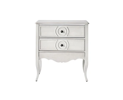 Hulala Home Classic Sidney 3-Drawer Nightstand with Built-In Outlets