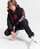 Tommy Hilfiger Toddler and Little Boys Allover Print Soft Fleece Hoodie