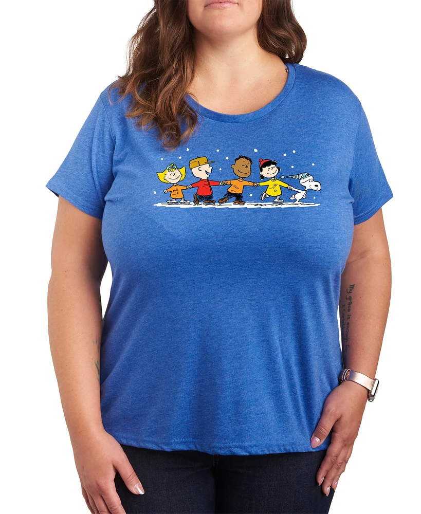 Hybrid Apparel Plus Peanuts Group Graphic T-shirt