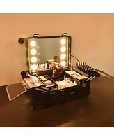 Byootique Rolling Makeup Case Inch Led Lighted Mirror Cosmetic Travel Trolley