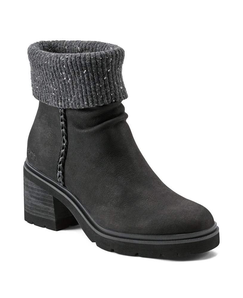 Earth Women's Gresa Cozy Waterproof Block Heel Booties