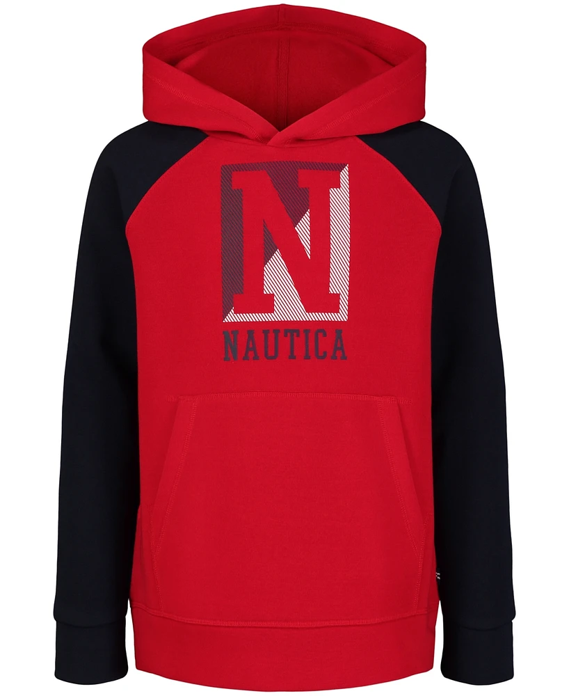 Nautica Big Boys Texture N Split Pullover Hoodie