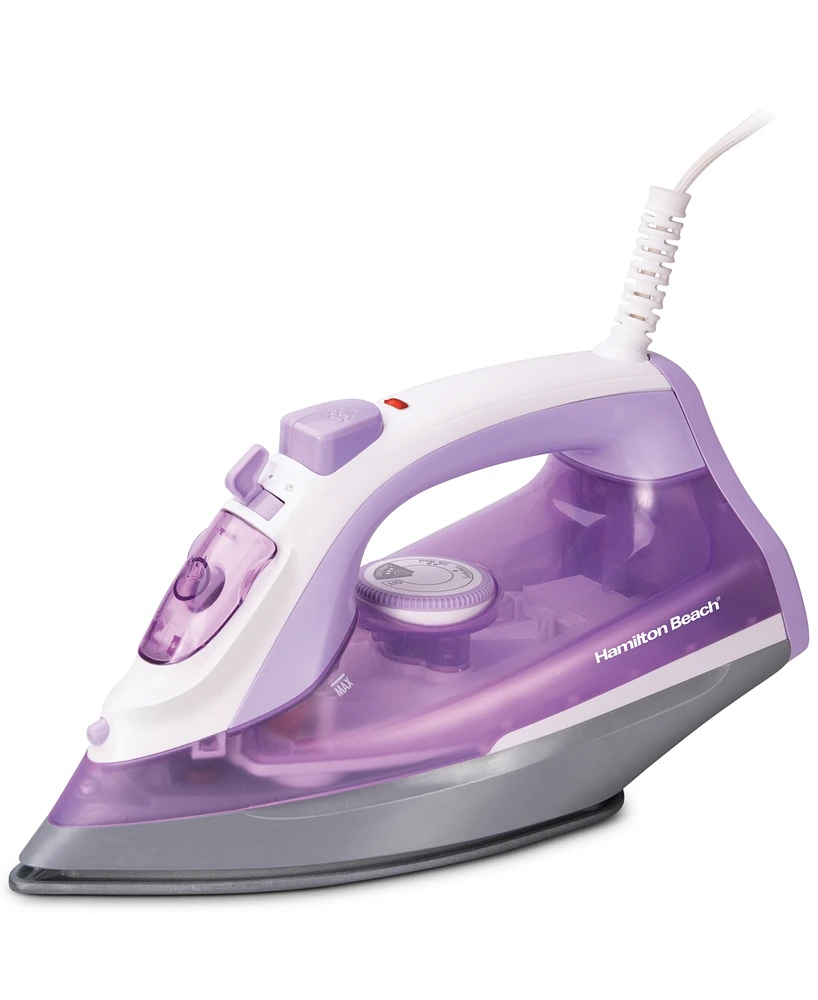 Hamilton Beach Steam Iron with Extra-Glide Nonstick Soleplate