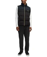 Scotch & Soda Men's Ovela Quilted Colorblocked Mixed-Media Full-Zip Vest