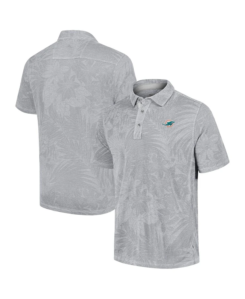 Tommy Bahama Men's Gray Miami Dolphins Big Tall Santiago Paradise Polo