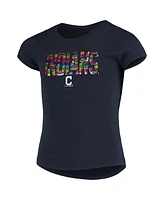 New Era Big Girls Navy Cleveland Indians Flip Sequin T-Shirt