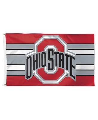 Wincraft Ohio State Buckeyes 3' x 5' Horizontal Stripe Deluxe Single-Sided Flag