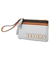 Dooney & Bourke Las Vegas Raiders Infield Double-Zip Wristlet