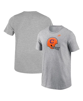 Nike Big Boys and Girls Heather Gray Clemson Tigers Helmet T-Shirt