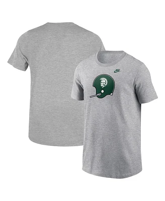 Nike Big Boys and Girls Heather Gray Michigan State Spartans Helmet T-Shirt